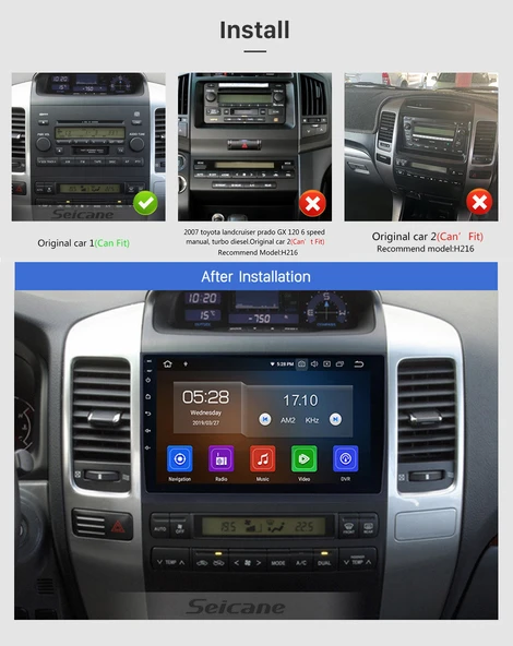 DVNOX TOYOTA LAND CRUISER/ PRADO 2004-2008 MULTİMEDYA NAVİGASYON USB KAMERA CARPLAYER - Resim 2