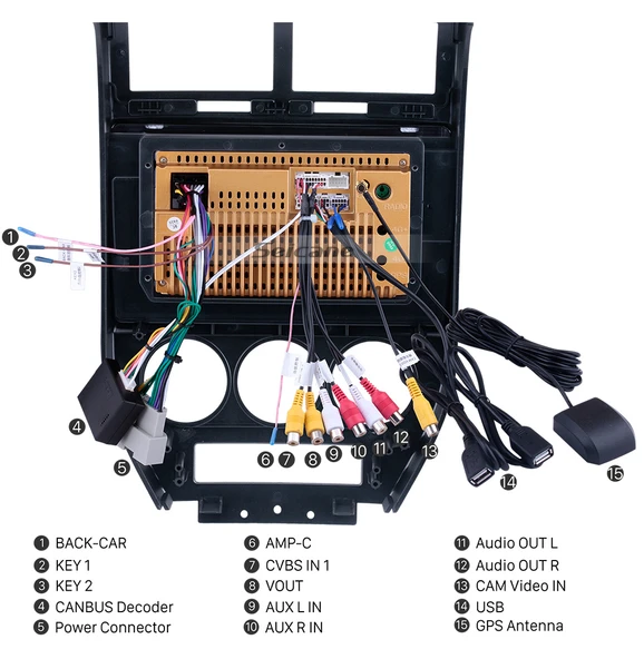 DARWİLL JEEP COMPASS 2007-2009 MULTİMEDYA NAVİGASYON USB KAMERA CARPLAYER - Resim 4