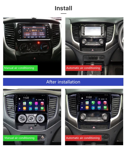 Necvox MITSUBISHI L200 A/C 2015+ MULTİMEDYA NAVİGASYON USB KAMERA CARPLAYER - Resim 2