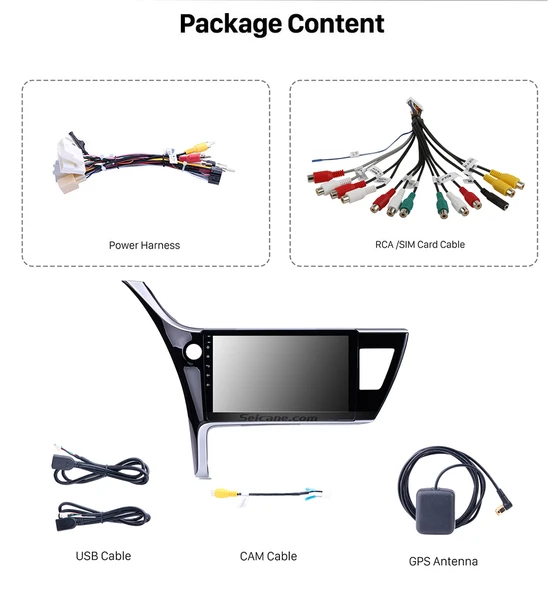 DARWİLL TOYOTA COROLLA 2017 MULTİMEDYA NAVİGASYON USB KAMERA CARPLAYER - Resim 3