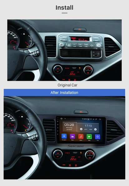 Necvox KIA PICANTO 2011-2017 MULTİMEDYA NAVİGASYON USB KAMERA CARPLAYER - Resim 2