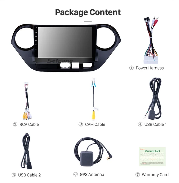 Necvox HYUNDAI İ10 2014-2017 MULTİMEDYA NAVİGASYON USB KAMERA CARPLAYER - 4
