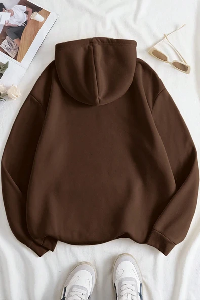 Unisex Panda Baskılı Oversize Sweatshirt - 4
