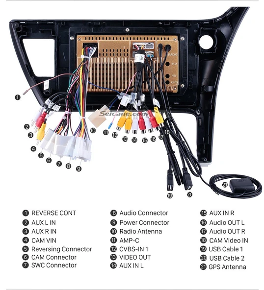 DARWİLL TOYOTA COROLLA 2017 MULTİMEDYA NAVİGASYON USB KAMERA CARPLAYER - Resim 4