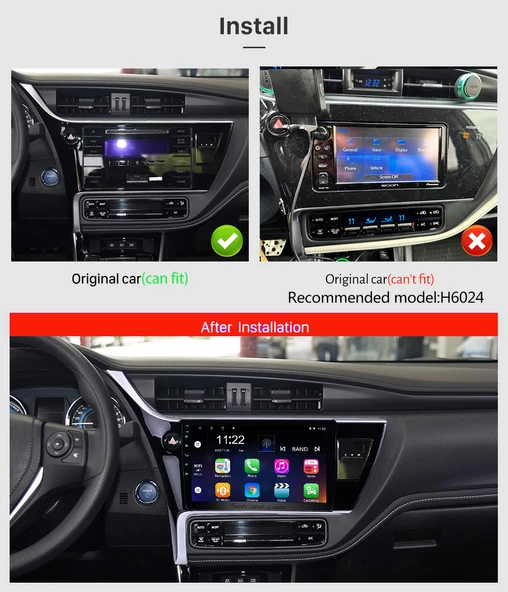 Necvox TOYOTA COROLLA 2017 MULTİMEDYA NAVİGASYON USB KAMERA CARPLAYER - Resim 2