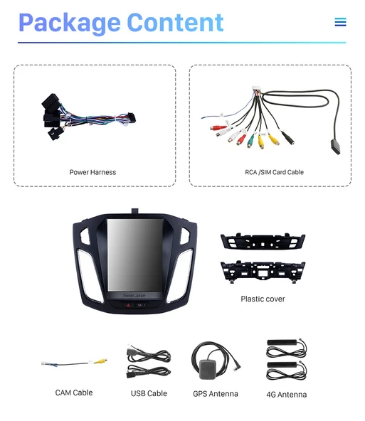 DARWİLL FORD FOCUS 3-4 TESLA 2015-2018 MULTİMEDYA NAVİGASYON USB KAMERA CARPLAYER - Resim 4