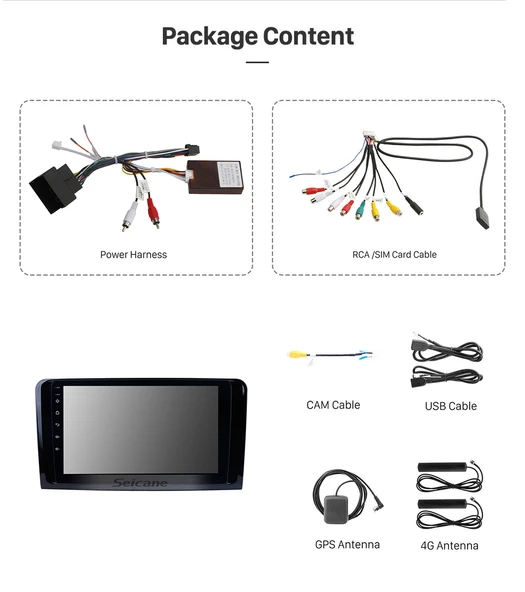 Navigold MERCEDES ML 2006-2012 MULTİMEDYA NAVİGASYON USB KAMERA CARPLAYER 4 RAM - Resim 3