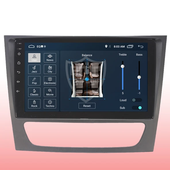 Navigold MERCEDES E 2002-2008 MULTİMEDYA NAVİGASYON USB KAMERA CARPLAYER 4 RAM ürün görseli