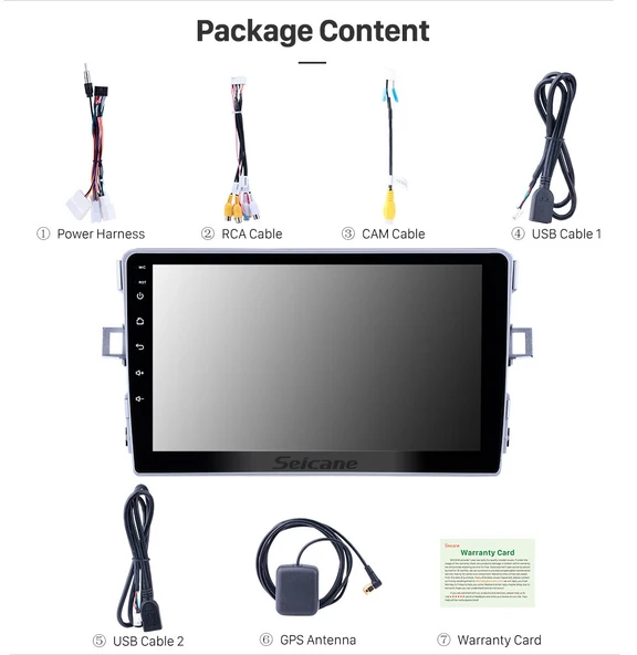 Fimex TOYOTA VERSO 2009-2018 MULTİMEDYA NAVİGASYON USB KAMERA CARPLAYER 4 RAM - Resim 3