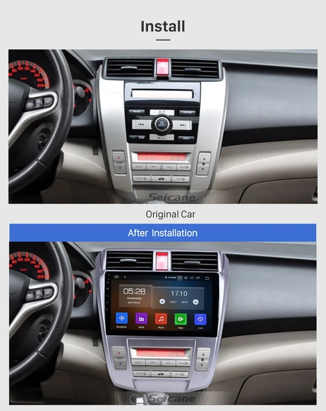 AVGO HONDA CITY A/C 2008-2013 MULTİMEDYA NAVİGASYON USB KAMERA CARPLAYER 4 RAM - Resim 2