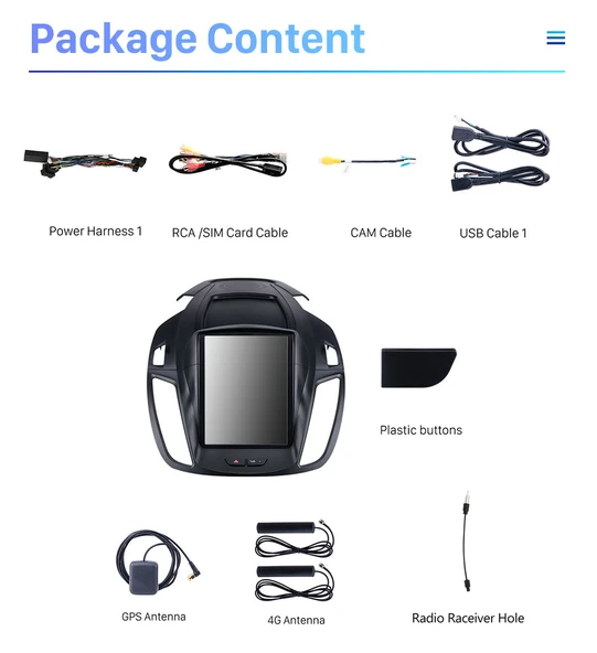 Navixx FORD KUGA TESLA 2013-2018 MULTİMEDYA NAVİGASYON USB KAMERA CARPLAYER 4 RAM - Resim 3