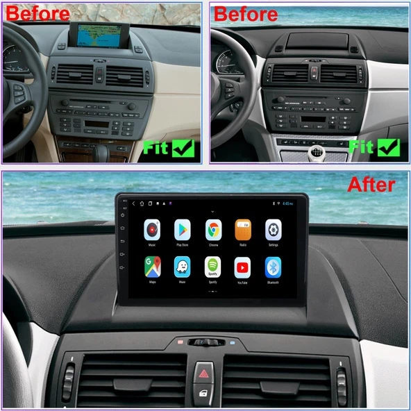DVNOX BMW X3-E83 2006-2010 MULTİMEDYA NAVİGASYON USB KAMERA CARPLAYER 4 RAM - 2