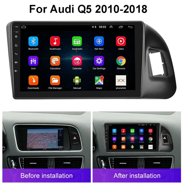 DVNOX AUDI Q5 2009-2018 MULTİMEDYA NAVİGASYON USB KAMERA CARPLAYER 4 RAM - Resim 2