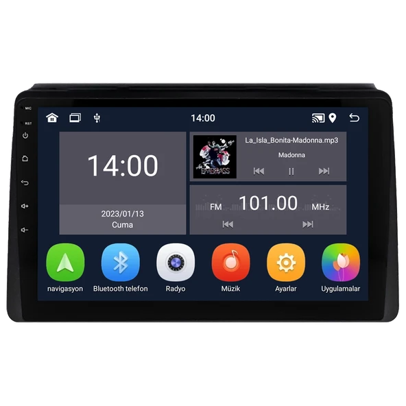 Necvox DACIA DUSTER 2018+ MULTİMEDYA NAVİGASYON USB KAMERA CARPLAYER 4 RAM