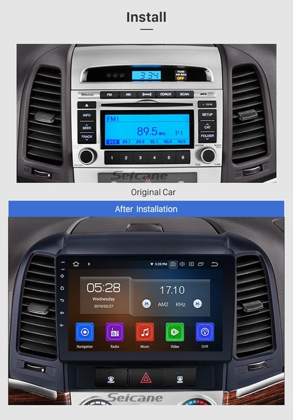 DARWİLL HYUNDAI SANTAFE 2006-2012 MULTİMEDYA NAVİGASYON USB KAMERA CARPLAYER 4 RAM - Resim 2