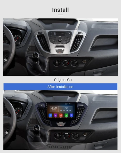 Necvox FORD TOURNEO 2017+ MULTİMEDYA NAVİGASYON USB KAMERA CARPLAYER 4 RAM - Resim 2