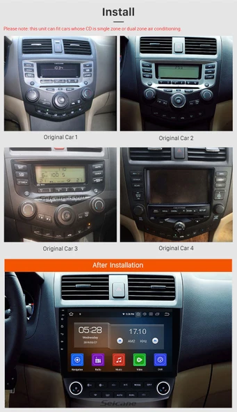 Necvox HONDA ACCORD 2004+ MULTİMEDYA NAVİGASYON USB KAMERA CARPLAYER 4 RAM - Resim 2