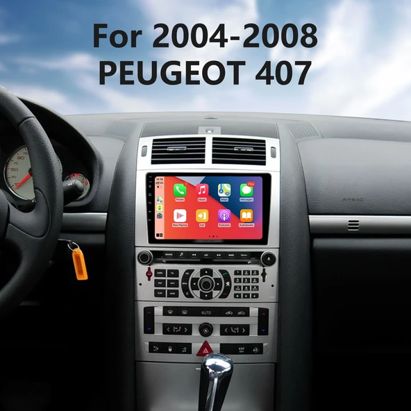 Necvox PEUGEOT 407 2004-2008 MULTİMEDYA NAVİGASYON USB KAMERA CARPLAYER 4 RAM ürün görseli