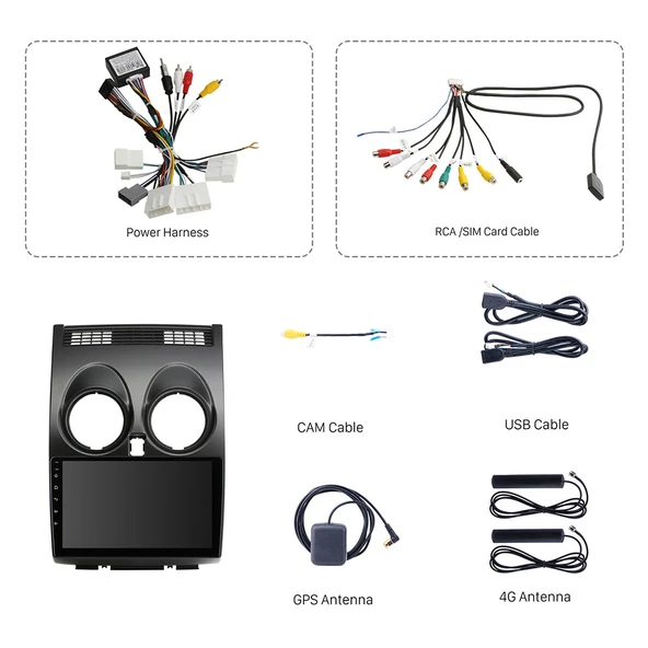 DARWİLL NISSAN QASHQAI 2008-2014 MULTİMEDYA NAVİGASYON USB KAMERA CARPLAYER 4 RAM - 3