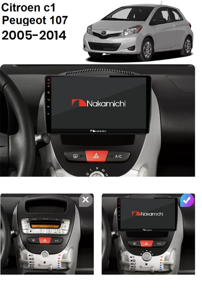 Necvox CITROEN C1 2005-2014 MULTİMEDYA NAVİGASYON USB KAMERA CARPLAYER 4 RAM - 2