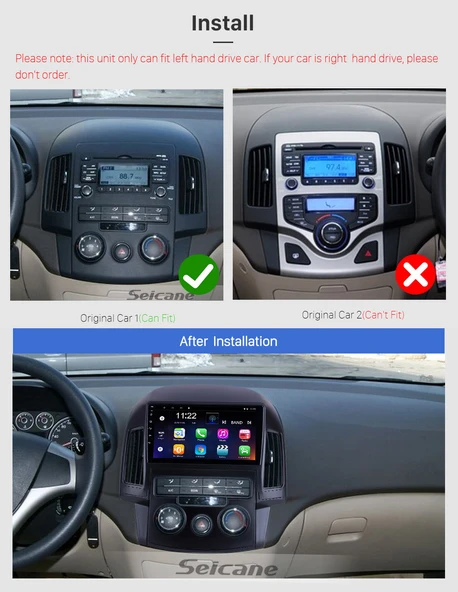 DARWİLL HYUNDAI İ30 M/C 2009-2012 MULTİMEDYA NAVİGASYON USB KAMERA CARPLAYER 4 RAM - Resim 2