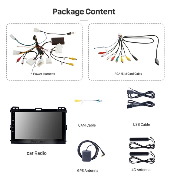 Fimex TOYOTA LAND CRUISER/ PRADO 2004-2008 MULTİMEDYA NAVİGASYON USB KAMERA CARPLAYER 6 RAM - 3