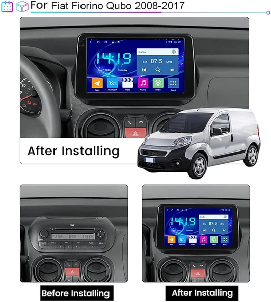 Fimex FIAT FIORINO 2015+ MULTİMEDYA NAVİGASYON USB KAMERA CARPLAYER 6 RAM