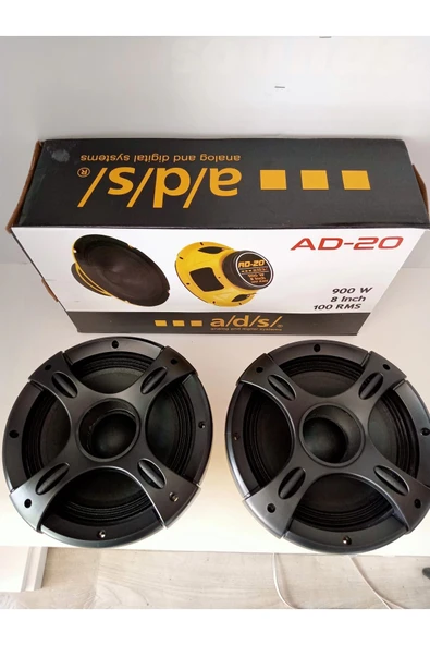 Sağlam Ads Midrange Hoparlör 900watt Amfi Uyumlu 20cm 2 Adet 4x20 2x10 - 2