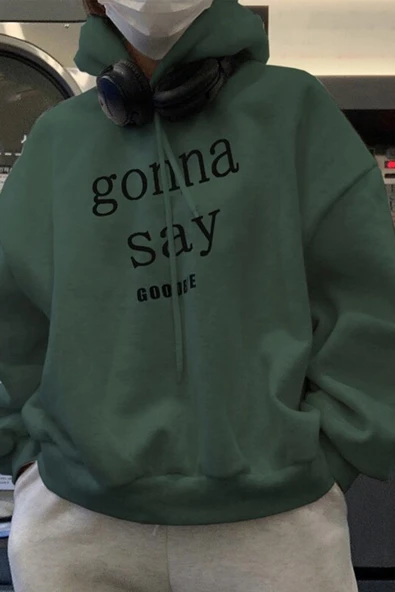 Erkek Gonna Say Baskılı Oversize Sweatshirt ürün görseli