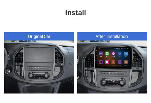 Navigold MERCEDES BENZ VITO W639 2010-2015 MULTİMEDYA NAVİGASYON USB KAMERA CARPLAYER 6 RAM - Resim 2