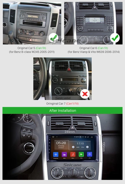 DARWİLL MERCEDES BENZ B200/ A-CLASS (W169)/ B-CLASS (W245) MULTİMEDYA NAVİGASYON USB KAMERA CARPLAYER 6 RAM - 2