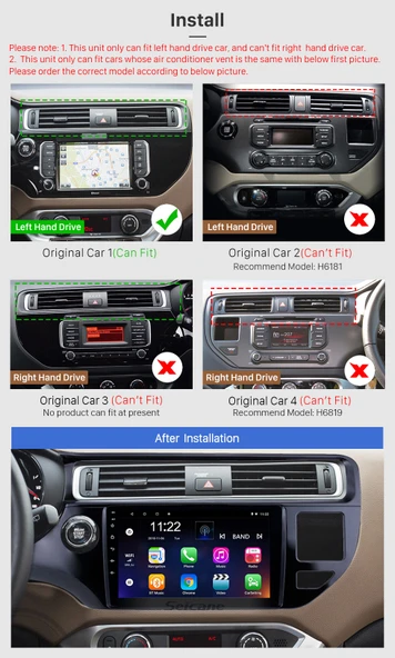 DVNOX KIA RIO 2012-2014 MULTİMEDYA NAVİGASYON USB KAMERA CARPLAYER 6 RAM - 2