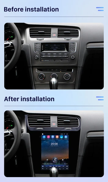DARWİLL GOLF 7 TESLA 2014-2018 MULTİMEDYA NAVİGASYON USB KAMERA CARPLAYER 6 RAM - 2