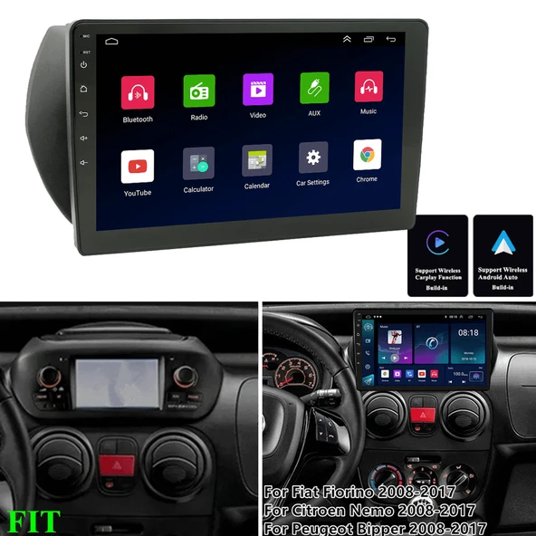 Necvox FIAT FIORINO 2008 MULTİMEDYA NAVİGASYON USB KAMERA CARPLAYER 6 RAM