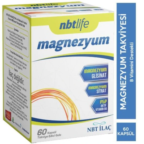 Nbt Life Magnezyum P5p Vitamin B6 60 Kapsül (S.K.T 10-2025)