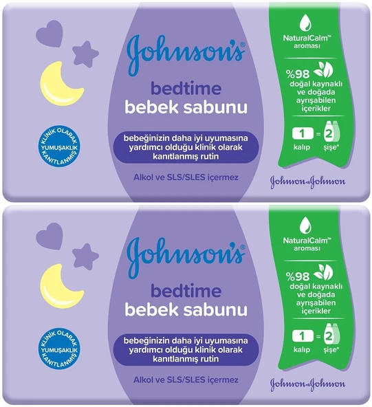Johnsons Baby Bedtime Natural Bebek Sabunu 90GR (2 Li Set) ürün görseli 1