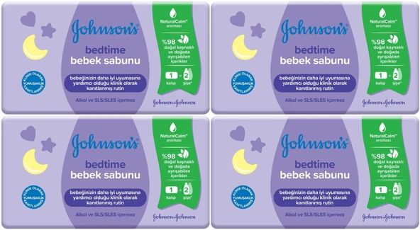 Johnsons Baby Bedtime Natural Bebek Sabunu 90GR (4 Lü Set) ürün görseli 1