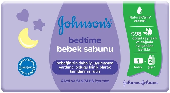 Johnsons Baby Bedtime Natural Bebek Sabunu 90GR (3 Lü Set) - Resim 2