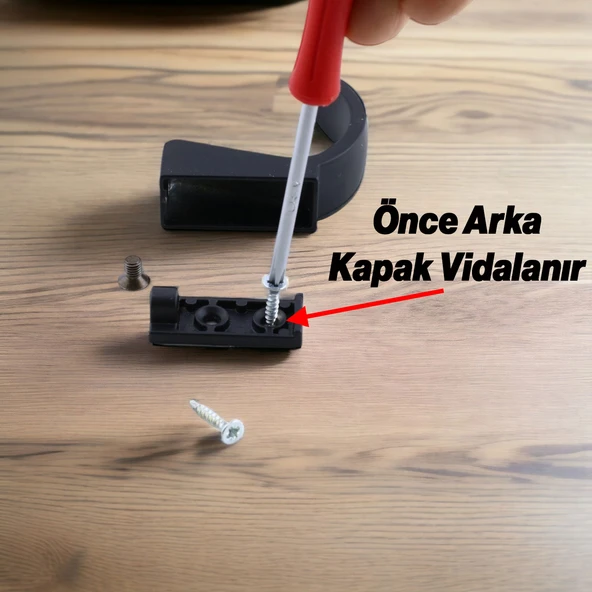 Geven Çanta Elbise Askısı Siyah Dolap Askılık Askılığı Duvar Vestiyer Banyo Mutfak Kıyafet Asma Kulp - 5