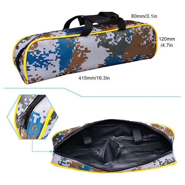 Valkyrie 1.8m Çantalı Motorlu Spin Olta Seti Silikon Rapala Misina Jighead Herşey Dahil Tam Set Ultra Hafif Tasarım - 4