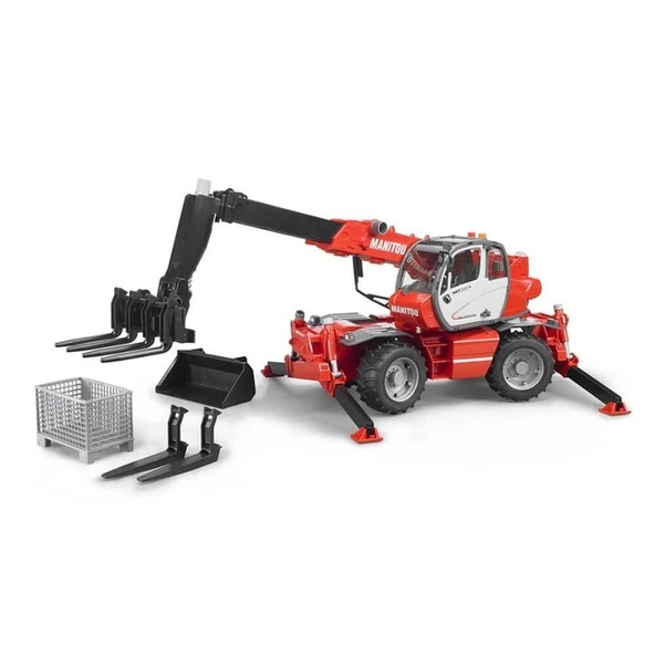 Bruder Manitou MRT 2150 Teleskopik Oyuncak Forklift - Resim 4