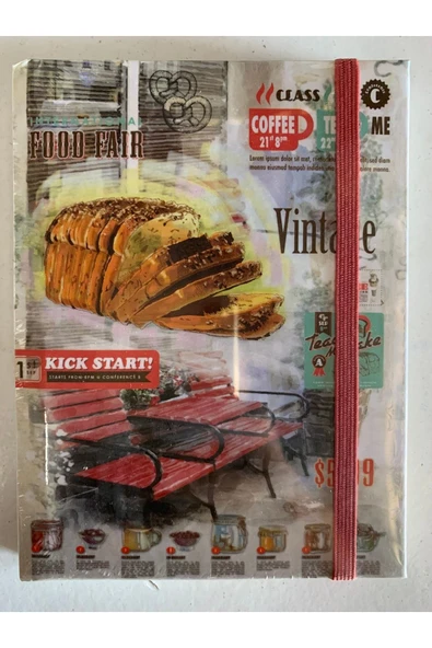 Liz 10x13 Sert Kapak Yandan Lastikli Çizgili 96 Yaprak Not Defteri Ofs123czg