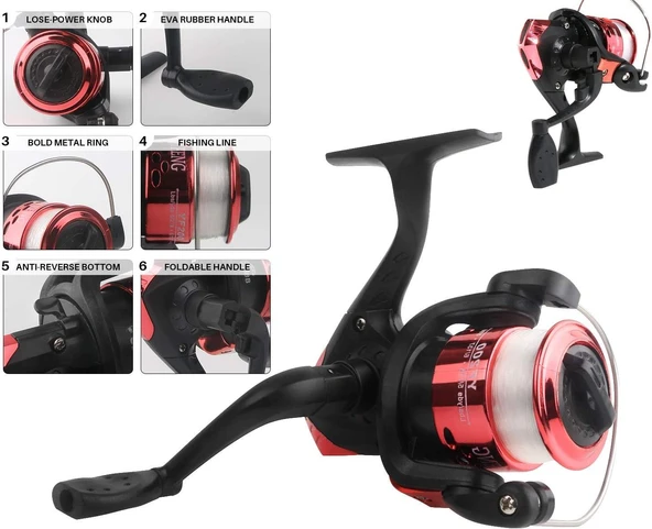 Valkyrie 1.5M LRF Spin Olta Kamış Seti Motorlu Misinalı Kullanıma Hazır - 6