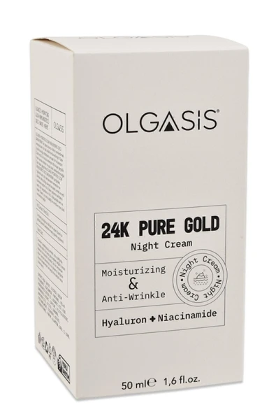 24k Pure Night Cream Saf Altın Kırışıklık Önleyici Gece Kremi 50 Ml + Botox Kafeinli Göz Serum 30 Ml - Yaşlanma Karşıtı ve Göz Bakım Seti - 4