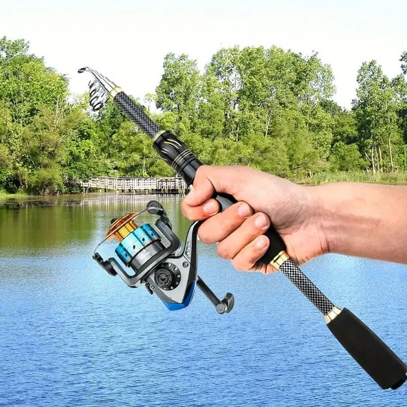 Valkyrie 1.8m Çantalı Motorlu Spin Olta Seti Silikon Rapala Misina Jighead Herşey Dahil Tam Set Ultra Hafif Tasarım - 8