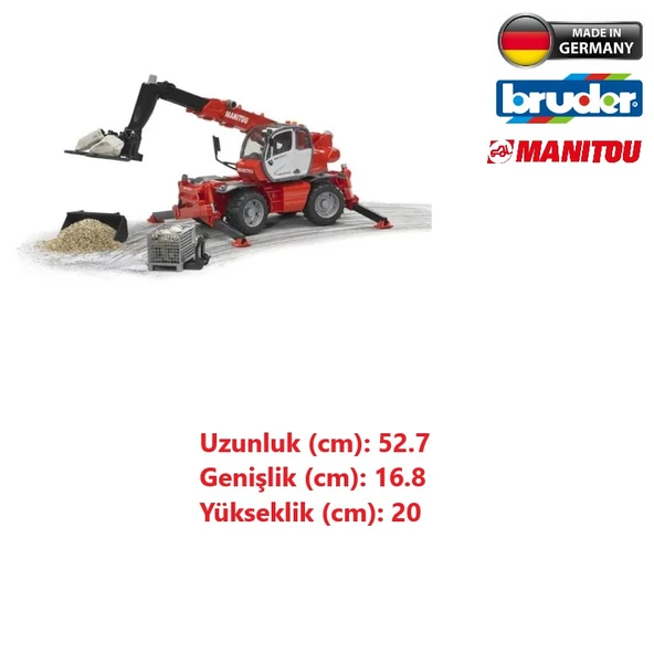 Bruder Manitou MRT 2150 Teleskopik Oyuncak Forklift - Resim 2