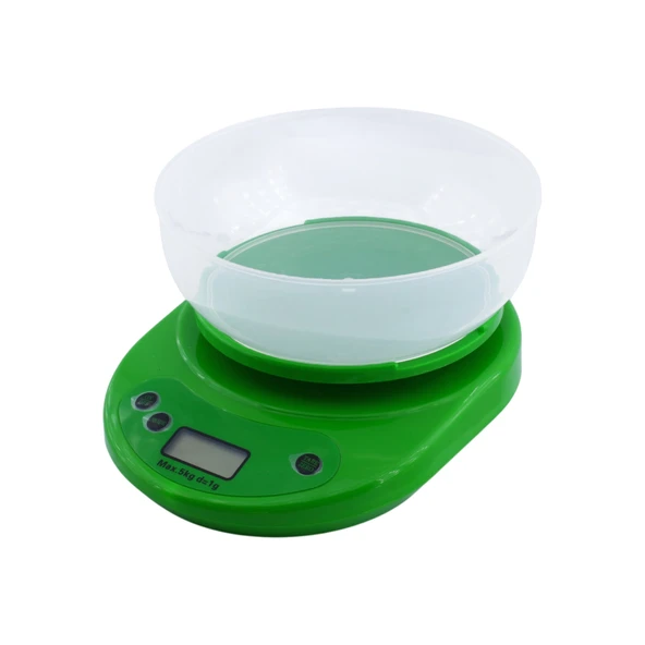 Dijital HassasTerazi Hazneli LCD Ekran Pilli Otomatik Kapanma 1 gr 5 kg Tartım Mutfak Tartısı Ölçüm - 5