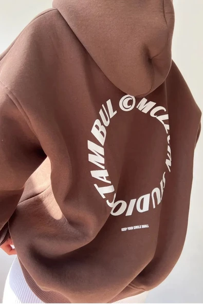 Unisex MCLLCTN Baskılı Oversize Sweatshirt