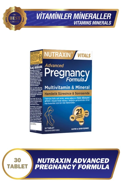 Nutraxin Advanced Pregnancy Formula 30 Tablet 21 Vitamin & Mineral