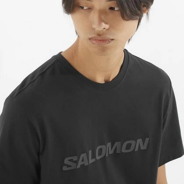 Salomon LC2526600 Big Logo Tee M Erkek Spor Tişört - 4